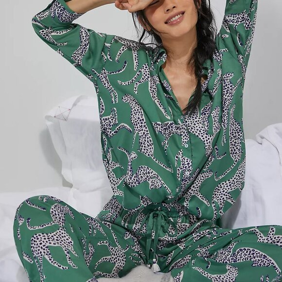 Anthropologie Pajamas Women's 2X A+ Sweet Dreams Sleep Set Leopard Print - Picture 14 of 14